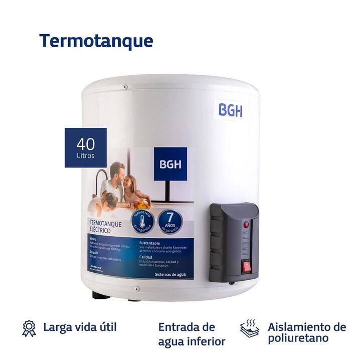 Termotanque elctrico BGH BTE-040EC15MD blanco 40L 220V - Vista 2
