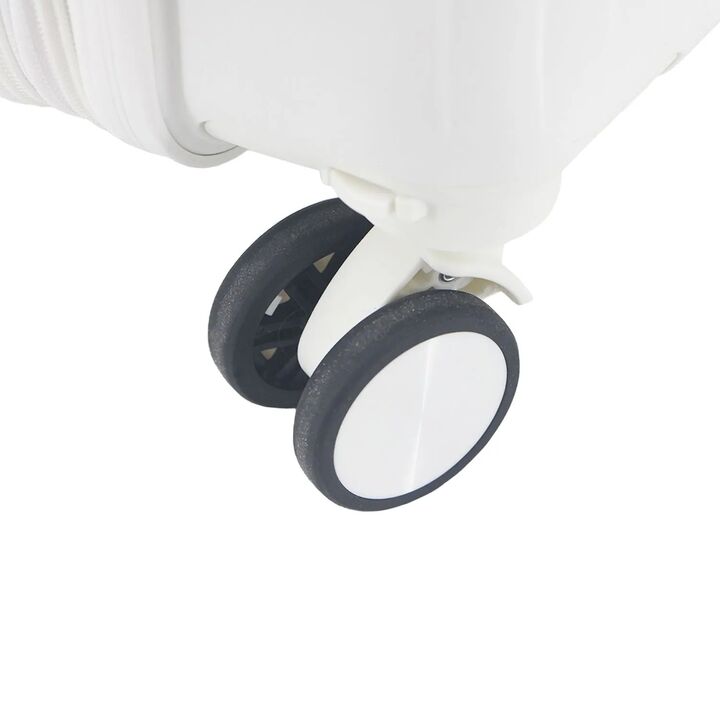 Valija Blanca Carry On Amayra PP 20 Ideal Cabina Ruedas 360° - Vista 6