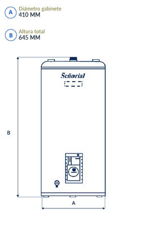 Termotanque Electrico Senorial TESZP-65 50lts 1500w Apoyar Colgar