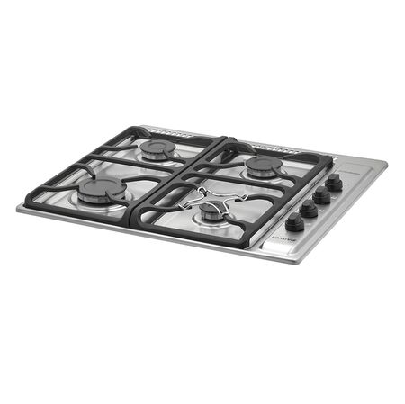 Anafe a gas LONGVIE A6600RXF 60cm acero inox rejilla fundicion ventilacion A+