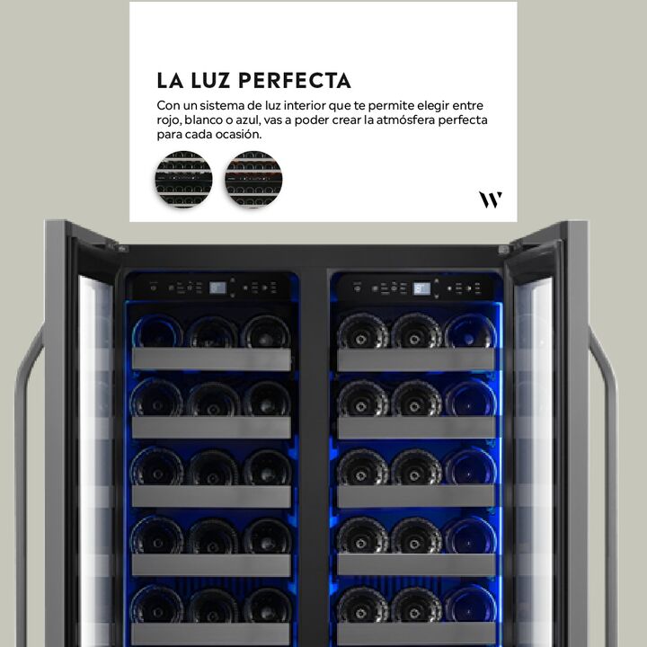 Cava Winefroz Wi Fi Luxury Edition Acero Negro 42 Botellas - Vista 3