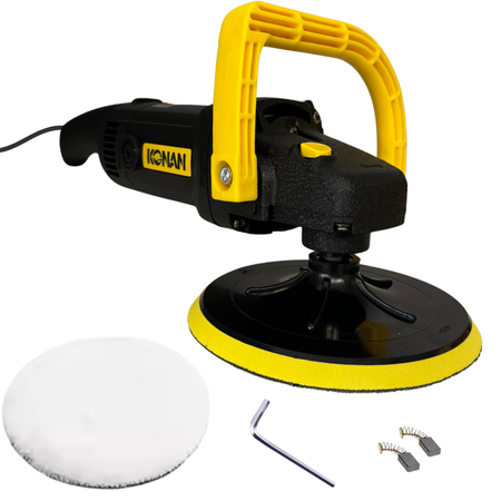 Pulidora lustradora 1400W 180mm  con accesorios Konan