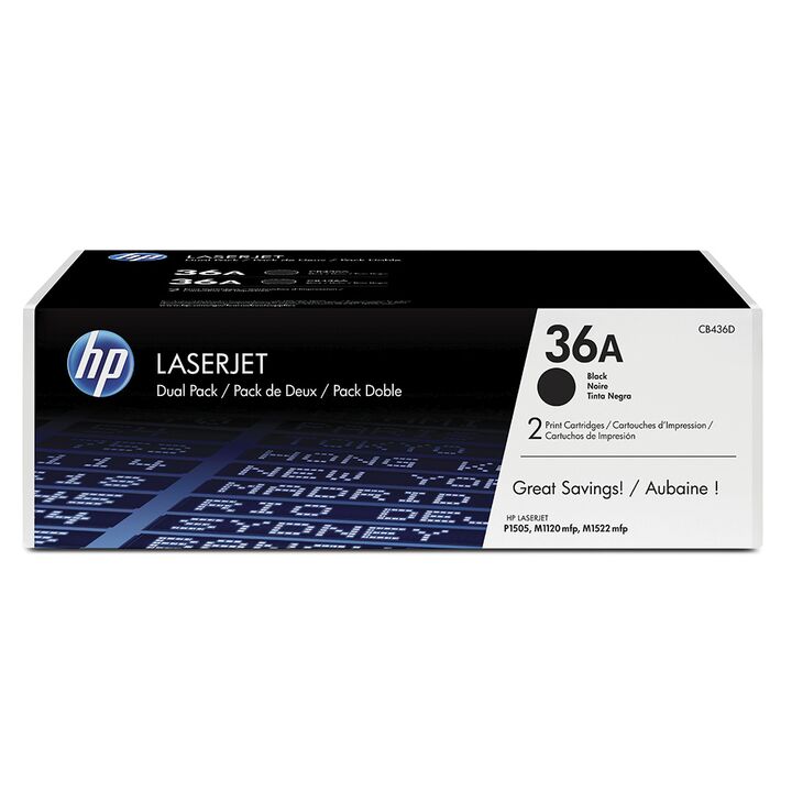 Pack De 2 Cartuchos De Tóner Hp 36a Negro Laserjet Original - Vista principal