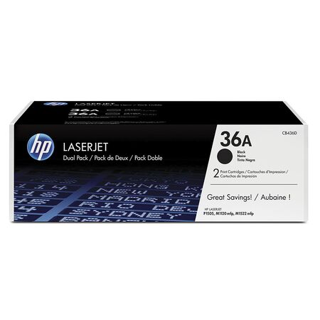 Pack De 2 Cartuchos De Tóner Hp 36a Negro Laserjet Original