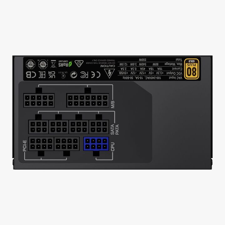 Fuente 550W Gamemax 80 Plus Gold GX-550 - Vista 3