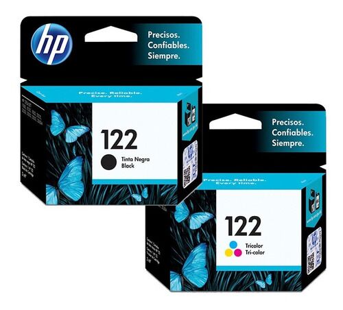 Kit De Cartuchos De Tinta Hp 122 Negro + Tricolor Original - Vista principal