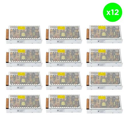 Kit x12 Fuente Switching 12v 10a Regulada
