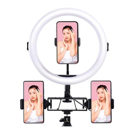 Aro de Luz Gadnic con Soporte para 3 Dispositivos