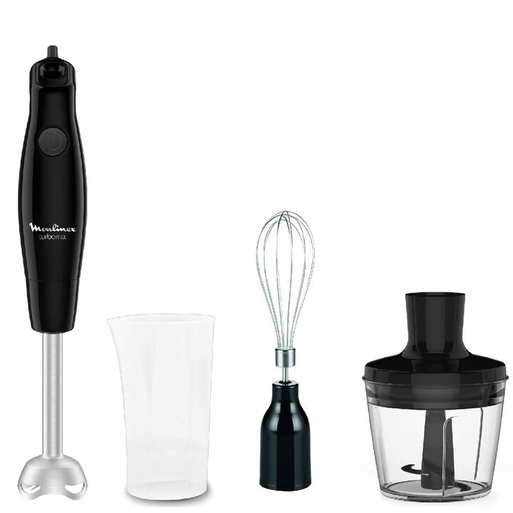 LICUADORA DE MANO MOULINEX TURBOMIX INOX/BLACK 3 EN 1 PLUS  600W (DD1232A0) - Vista 1