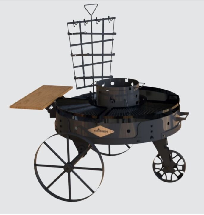 Fogon Asador Tromen Duomo Grande con Carro - Vista principal
