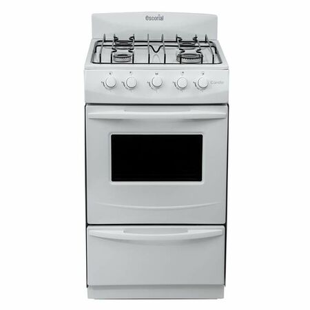 Cocina Escorial Candor S2 Gas NATURAL 4 Hornallas Blanca