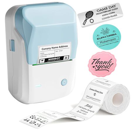 Impresora Térmica Portátil Niimbot B1 Etiquetadora Rollos 20-50mm (Celeste)