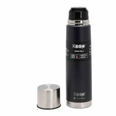 Termo Bala 500ml Keep Acero Inoxidable Pico Cebador Color Negro