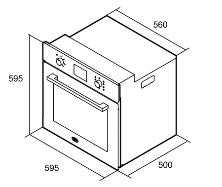 Horno elctrico empotrable TST E-LUXE Steel