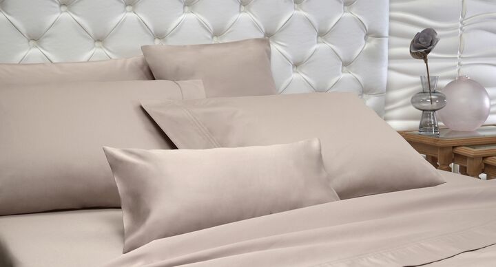 Juego De Sabanas Danubio 600 hilos - 2 Plazas - Color Rosa - Vista 2