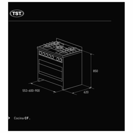 Cocina TST Semi Industrial 60cm