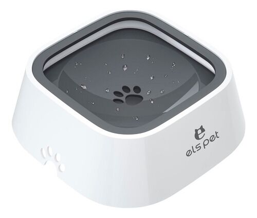 Bebedero 1L Antiderrame Antideslizante Perros Y Gatos Gris - Vista principal