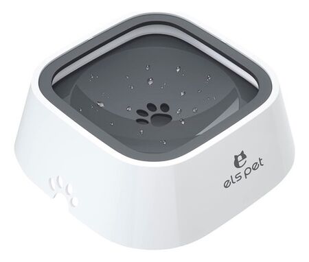 Bebedero 1L Antiderrame Antideslizante Perros Y Gatos Gris