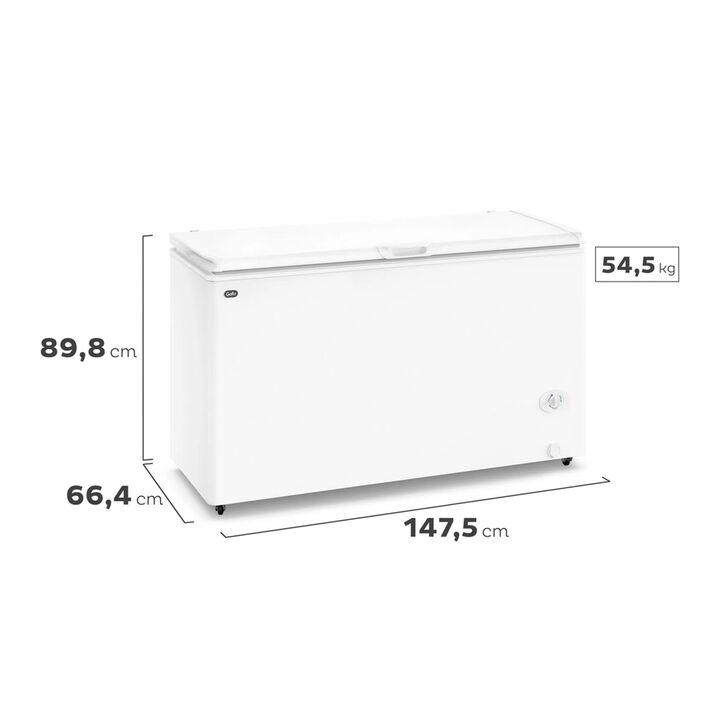 Freezer Horizontal Gafa Fghi400b-xl 402lts Blanco - Vista 6