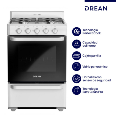 COCINA DREAN CD5602AB0 MULTIGAS BLANCA
