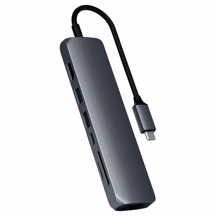 Hub Satechi 6-in-1 USB-C Slim Multiport Adapter - Vista 2