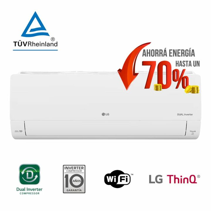 Aire Acondicionado LG DUALCOOL Frío/Calor 3517 Watts Dual Inverter WIFI - Vista 2