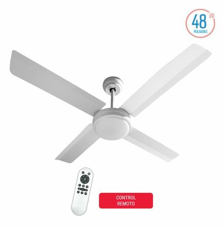 VENTILADOR  DE TECHO LILIANA VTHB704R CHAPA BLANCO 6VEL.300RPM CTROL REMOTO - 4609269 