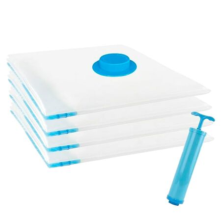 Kit de Bolsas Al Vacio 5 En 1 Gadnic Para Guardar Ropa 80 x 120 cm