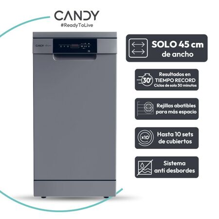 Lavavajilla Candy Cdph 2D1047S-1 10 Cubiertos Inox