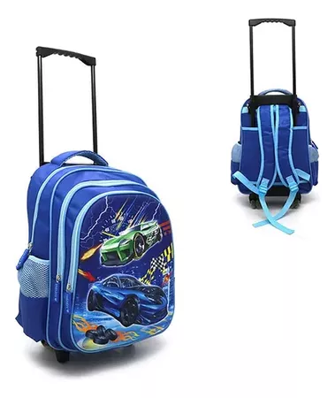 Mochila Carro Trendy Relieve 3d   Azul 16772  Cars