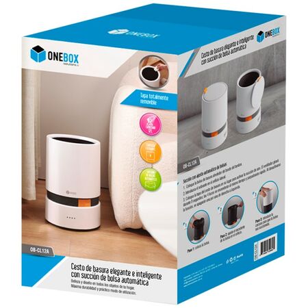 Cesto De Basura Onebox Con Succion 12L Ob-Cl12A
