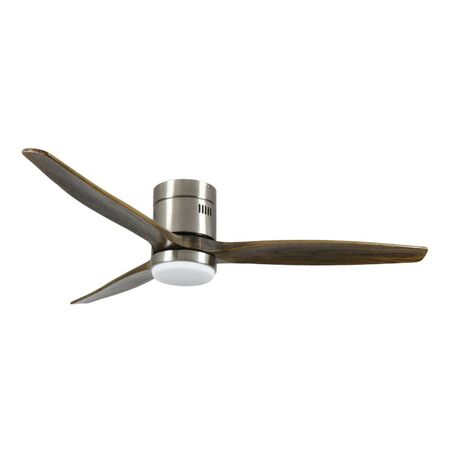 VENTILADOR TECHO ELANVENT - ELISEOS ACERO + ASPAS LAPACHO