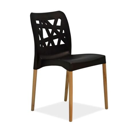 Silla de Diseño  Sit Mobili Patas Madera Negra 323 Franca