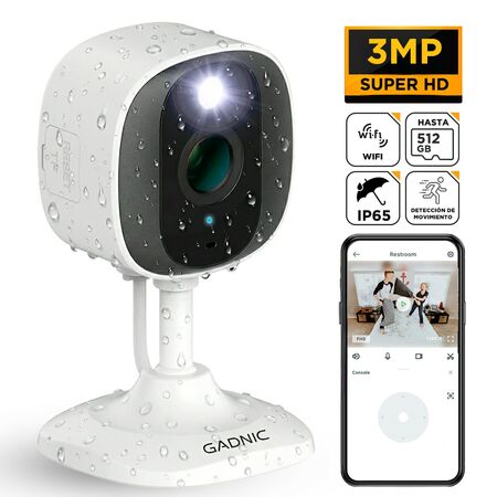 Cámara de Seguridad WiFi Gadnic Mini-G 2K Exterior Interior Audio Bidireccional 3MP