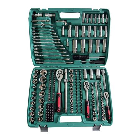 Juego De Herramientas Mecánicas 216 Piezas Bron By Gadnic Con Maletín