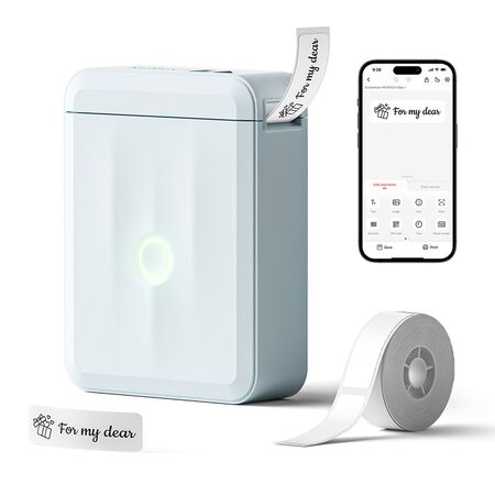 Impresora Etiquetadora Portátil Niimbot D110 Rotuladora Manual Inteligente (Celeste)