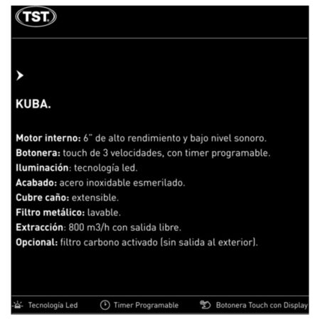 Campana de cocina TST Kuba - 60cm