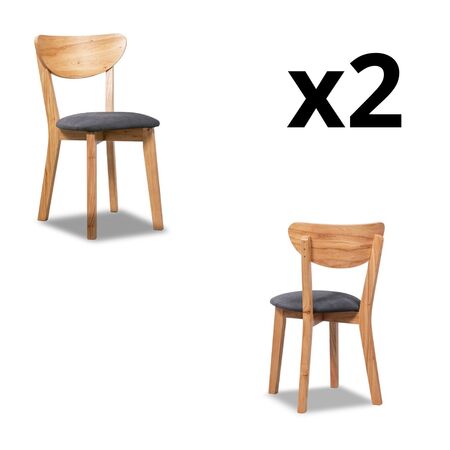 SILLAS NORDICAS DEFRANCE - 2 SILLAS TAPIZ NEGRO (AZKAR00047)