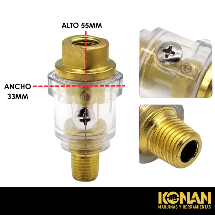 Konan Mini Lubricador Y Filtro Aire Trampa Agua P/compr. - Vista 4
