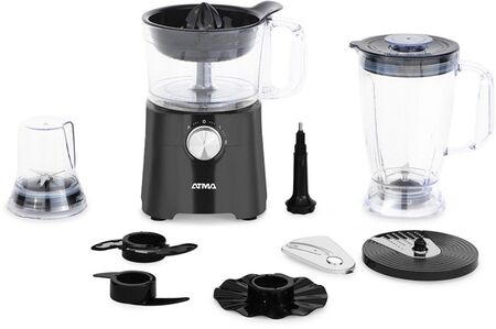 Multiprocesadora Atma 9 en 1 con jarra licuadora picadora LP8426NAP 600w Negra