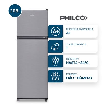 Heladera PHILCO PHCT302X 298lts ciclica color Inox