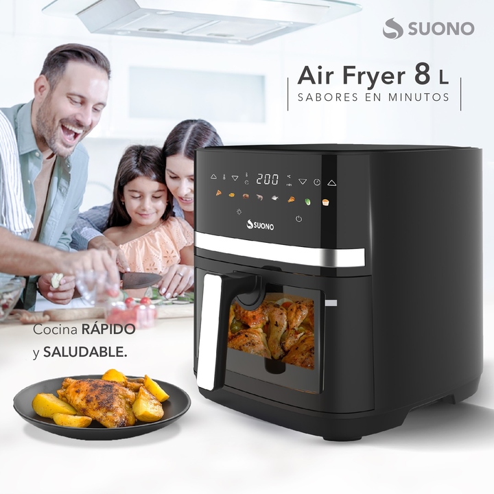 Freidora airfryer digital 8 lt Suono - Vista 2