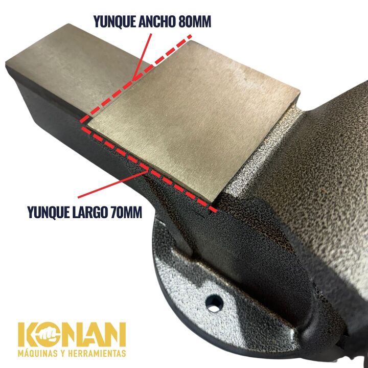 Morsa De Banco Konan de 4'' Con Yunque - Vista 6