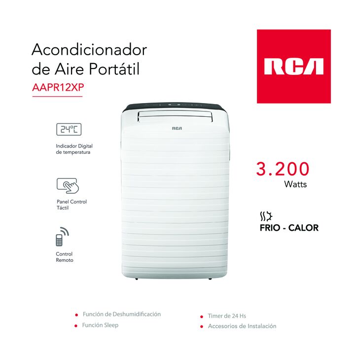 Acondicionador de Aire Porttil RCA AAPR12XP 3100 Watts  FrioCalor - Vista 7