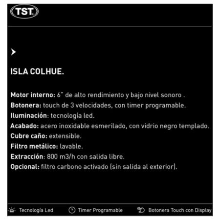 Campana para Isla TST Colhue - 90cm