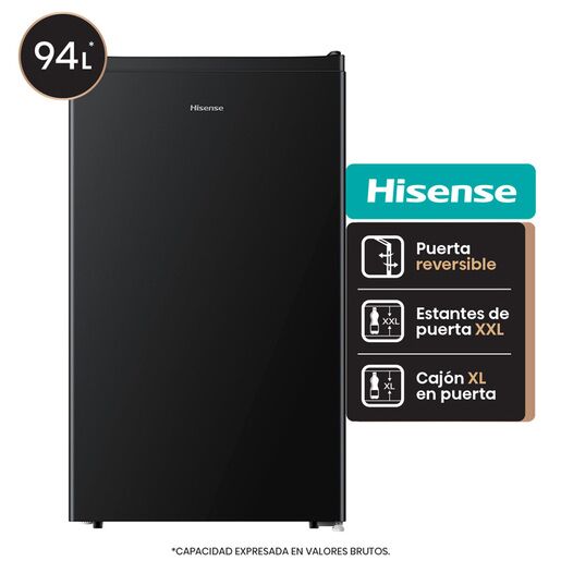 Heladera HISENSE RS12DRB bajo mesada 93lts negra A - Vista 2