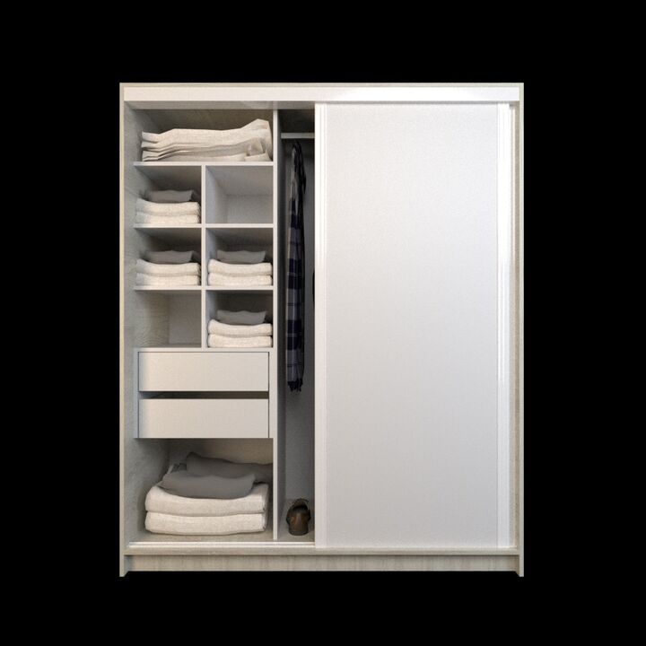 Placard Corredizo 1,50 2 Cajones Nevado Everest Tables - Vista 2