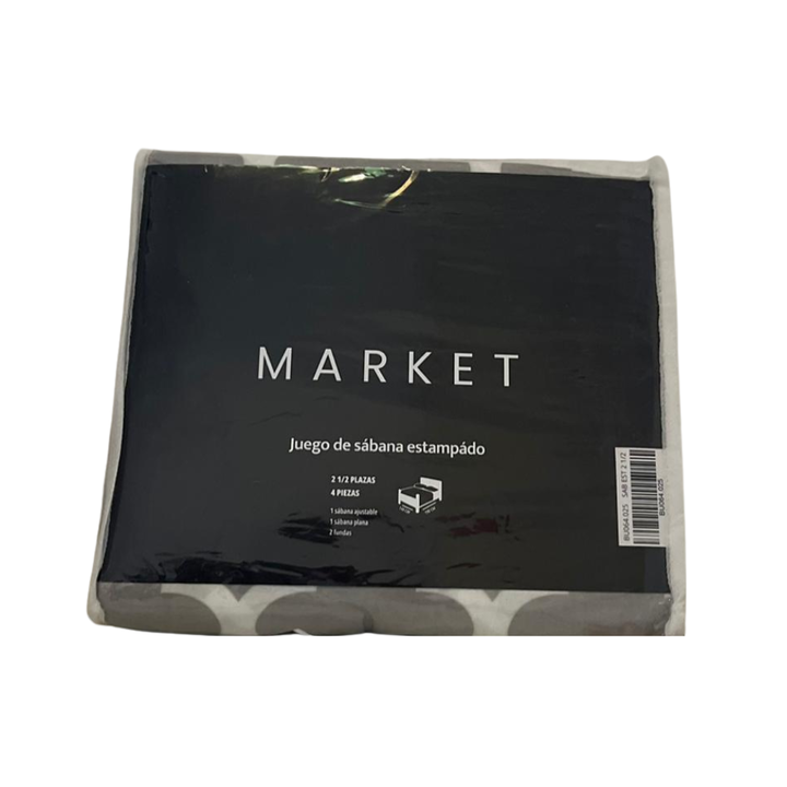 Juego de sabanas estampado 2 plazas y media 140x190 - Vista 2
