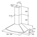 Campana Spar Convexa 60cm De Pared C/salida Acero Inoxidable - Miniatura 2