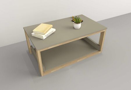 Mesa De Centro 0,90m Olmo F.|gris C. Tables